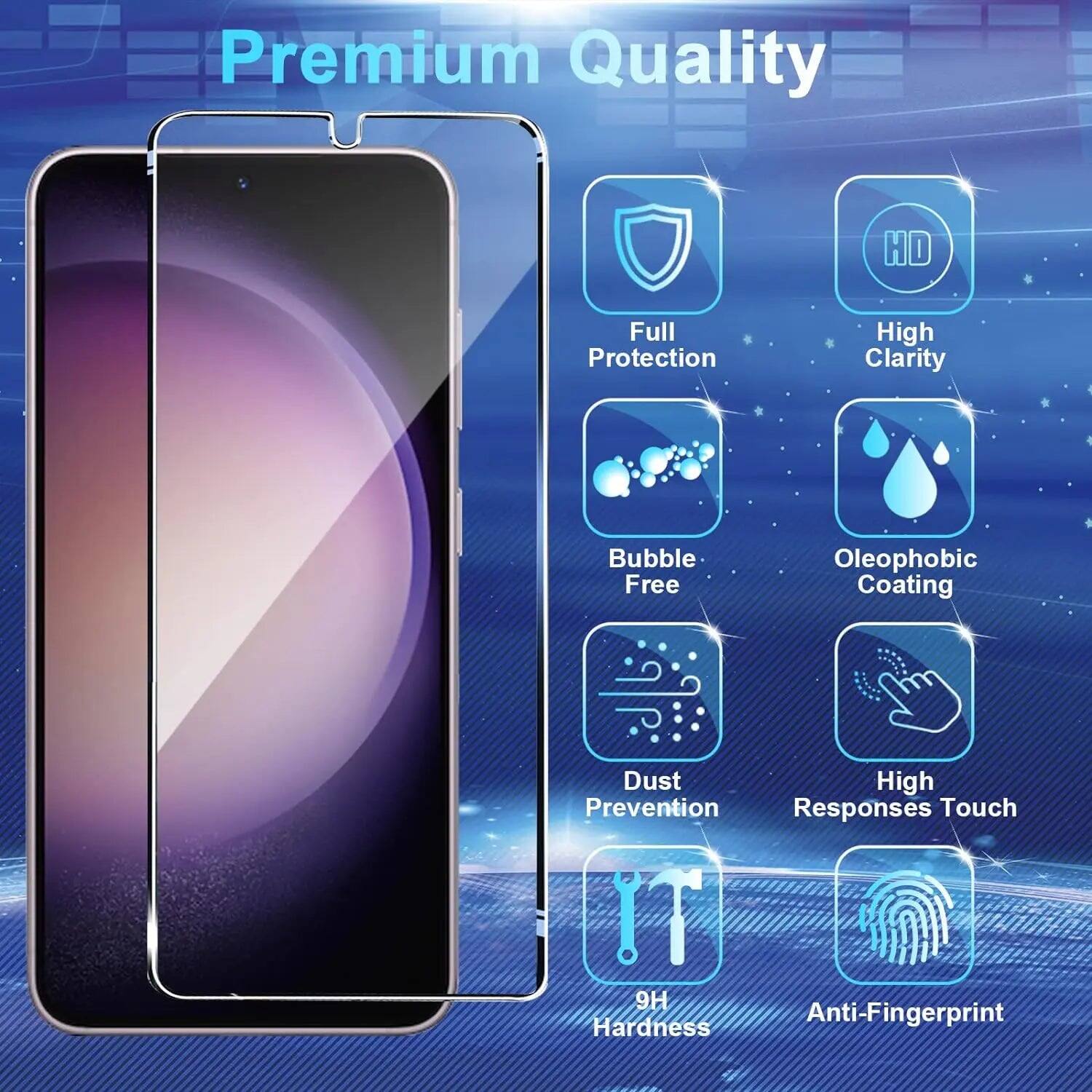 Premium Quality  
HD  
Full Protection  
High Clarity  
Bubble Free  
Oleophobic Coating  
Dust Prevention  
High Responses Touch  
9H Hardness  
Anti-Fingerprint