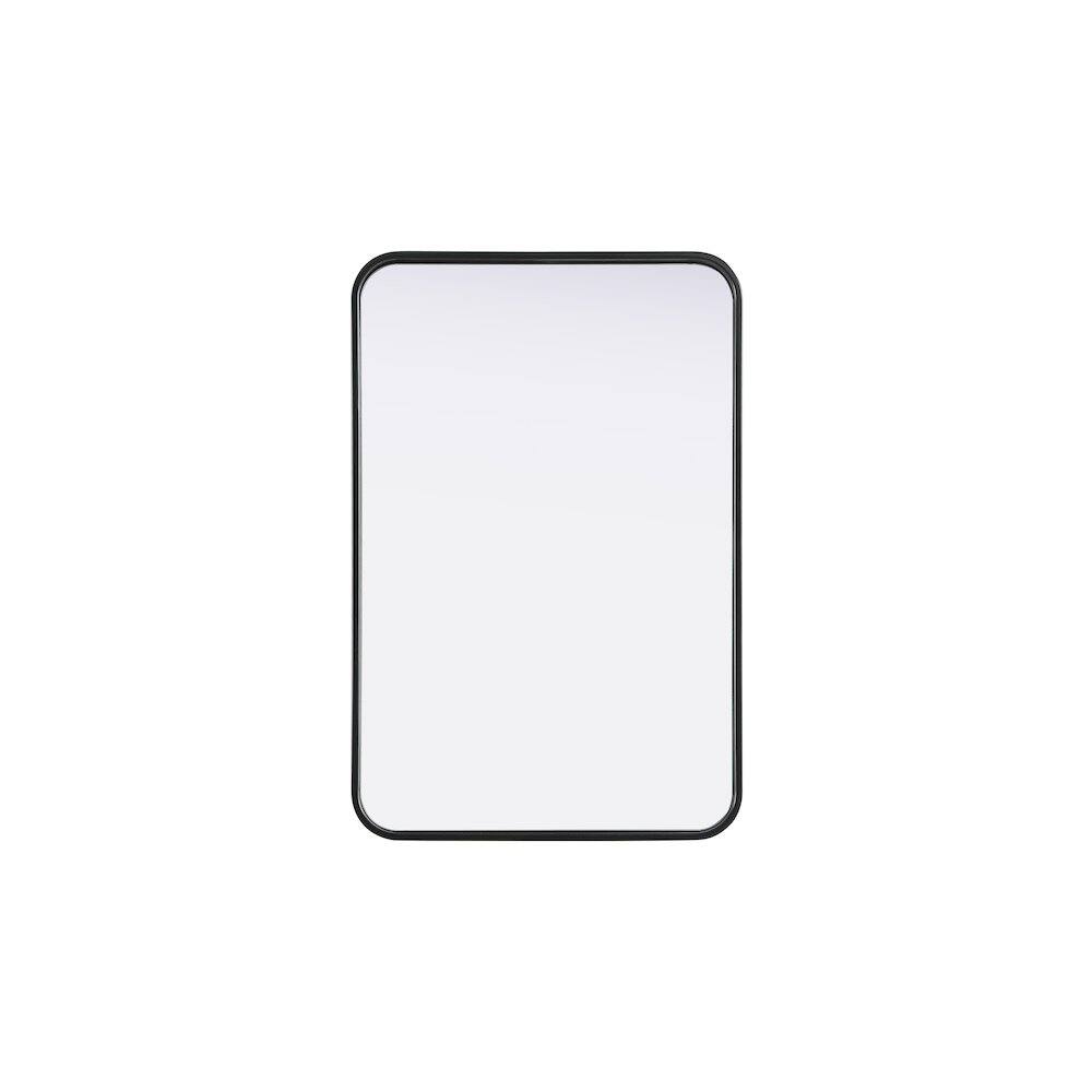 Alt View 8. Elegant Decor - Contour Metal Rectangle Mirror 20x30 in Black - Black.