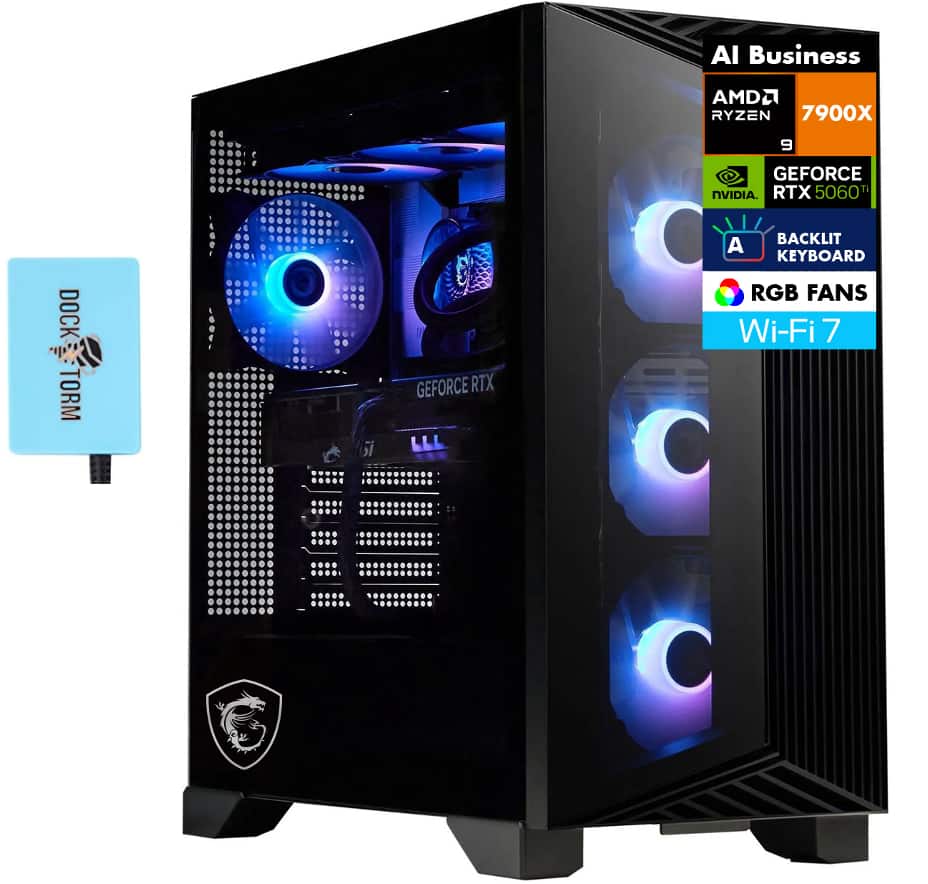 MSI Aegis ZS2 Desktop PC (AMD Ryzen 9 7900X, 32GB DDR5, 1TB PCIe
