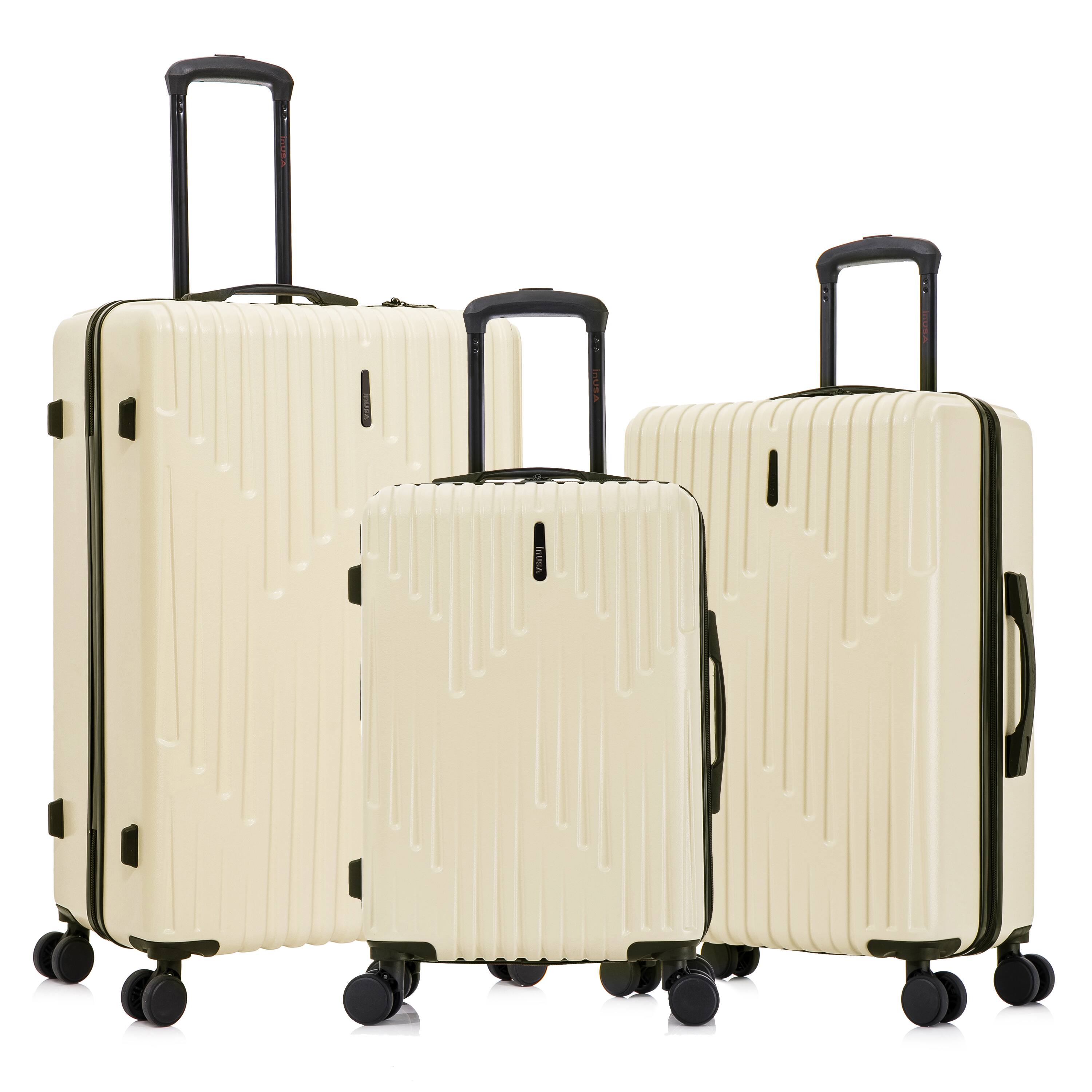 Alt View 1. InUSA - Drip lightweight hardside spinner 3 Piece Luggage Set  20"/24"/28" - SAND.