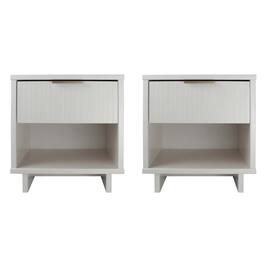 Manhattan Comfort - Granville Modern 18" Nightstand - Set of 2 - White