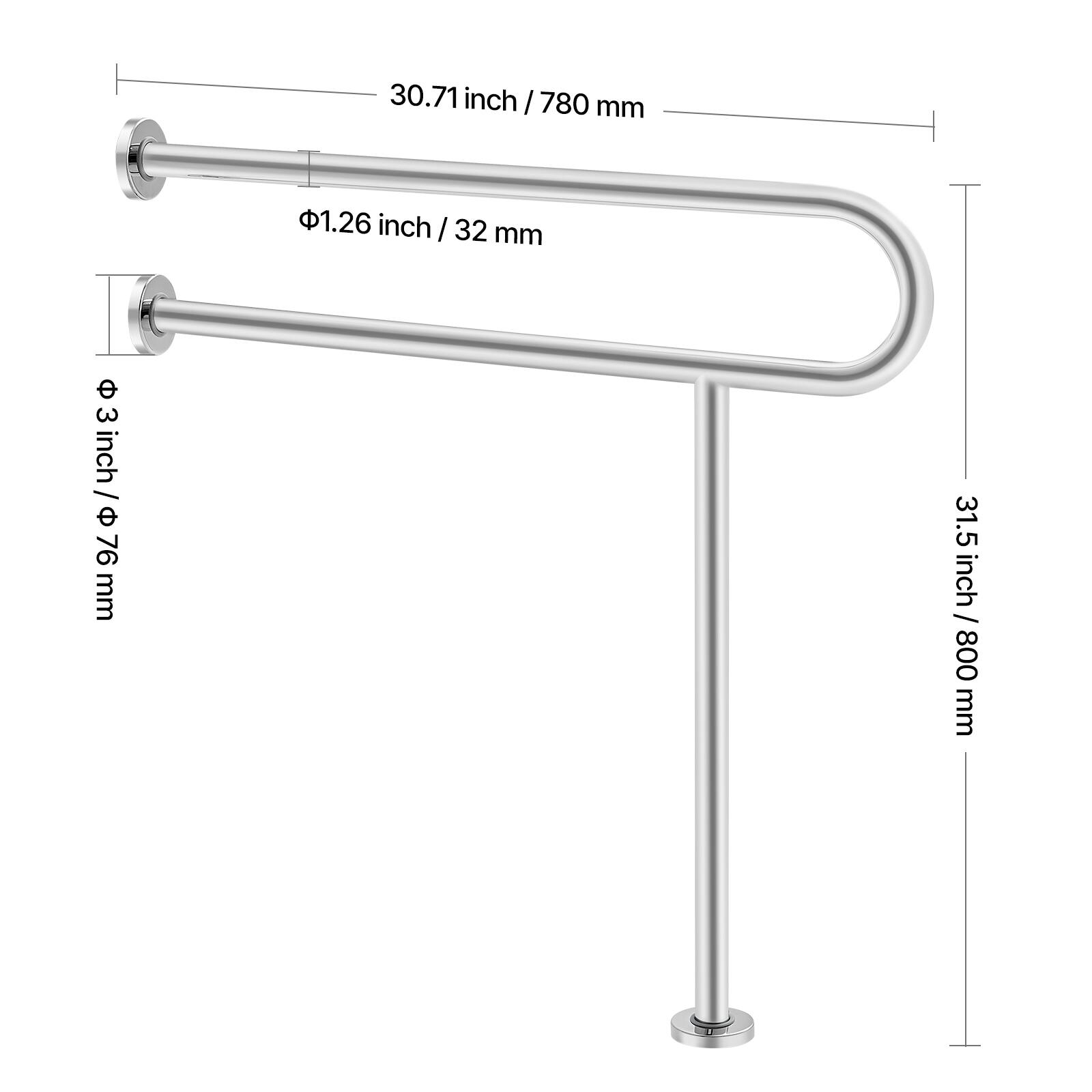 30.71 inch / 780 mm  
1.26 inch / 32 mm  
3 inch / 76 mm  
31.5 inch / 800 mm