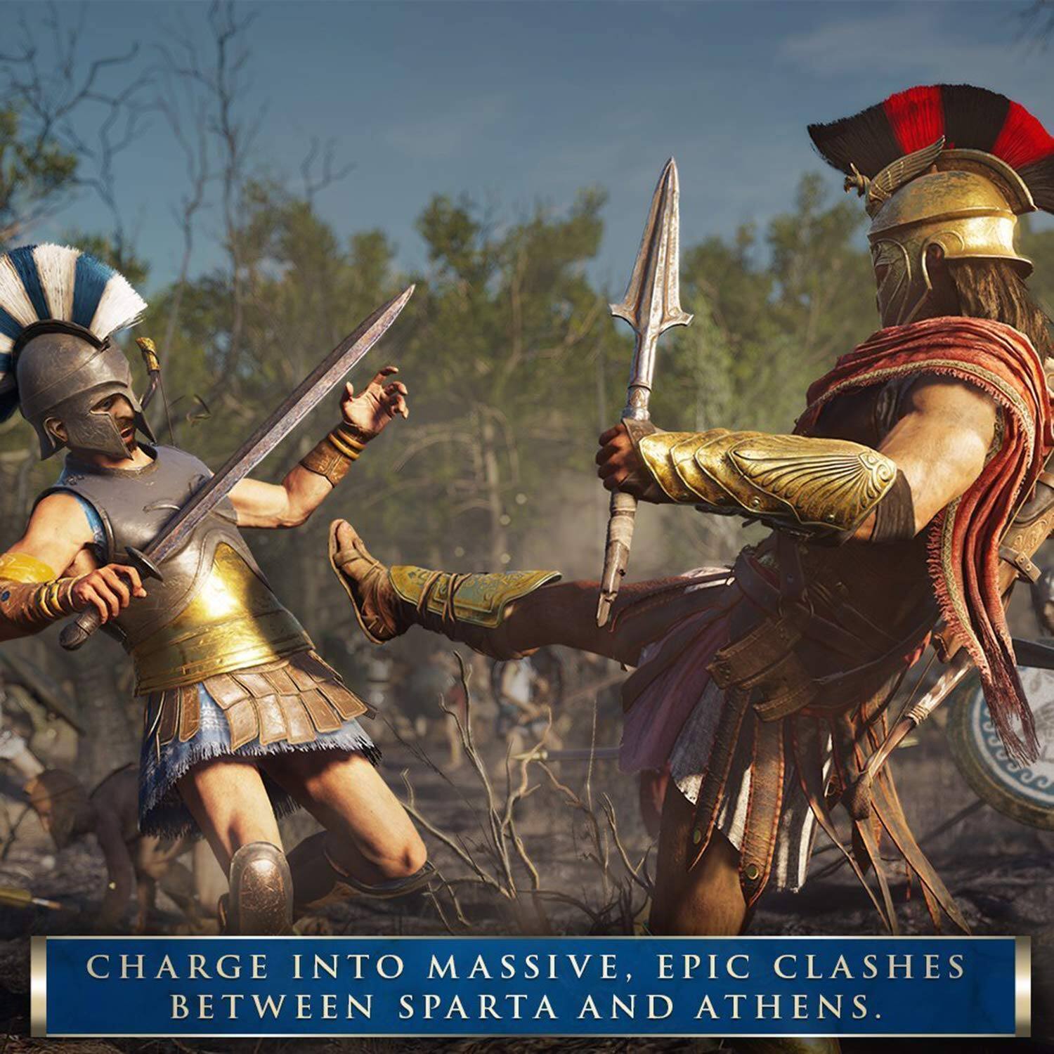 CHARGE INTO MASSIVE, EPIC CLASHES BETWEEN SPARTA AND ATHENS.