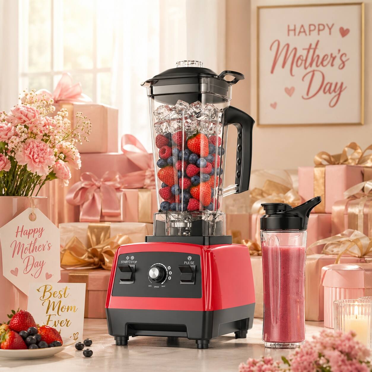 HAPPY Mother's Day  
Happy Mother's Day  
Best Mom Ever  

PULSE  
START/STOP  
SPEED  
MIN  
MAX