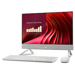 Dell - 23.8" FHD Touchscreen All-in-One Desktop,Intel Core 7 150U,16GB DDR5,1TB SSD+1TB Docking Station,Win 11 - White