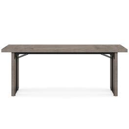 Kadyn - Rectangular Dining Table, 71" Farmhouse Breakfast Table for 6 to 8 People - Gray