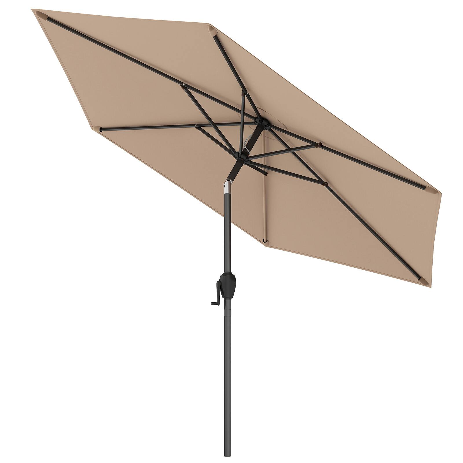 Alt View 9. Gymax - Gymax 7.5 ft Patio Umbrella Outdoor Heavy Duty Market Umbrella w/ Push Button Tilt Tan - Tan.