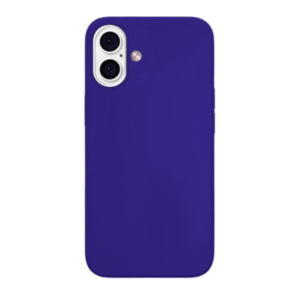 Front. Home Collection - High Quality Silicone Slim Soft Skin Touch Case For Iphone 16 6.1 -in - Purple.