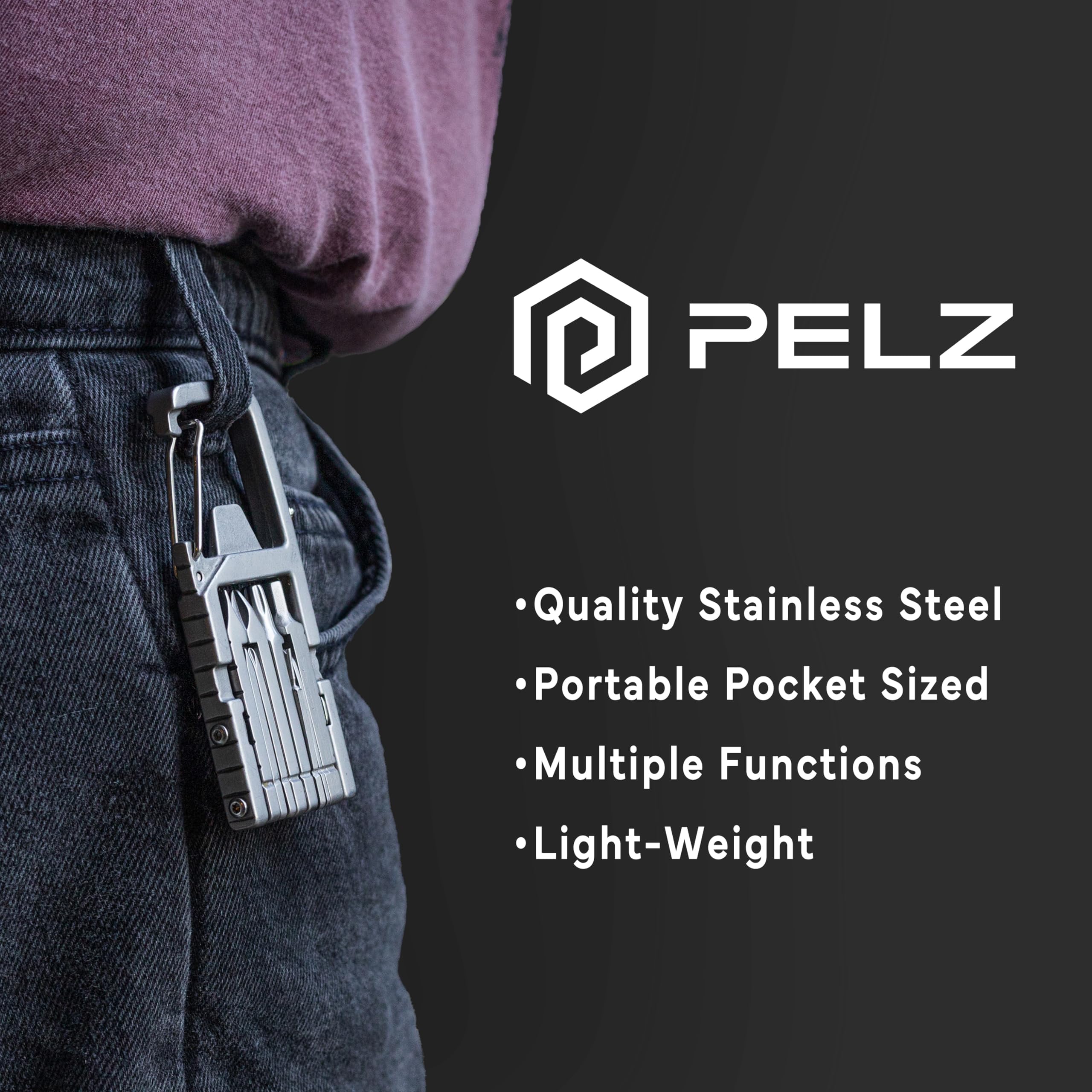PELZ

- Quality Stainless Steel
- Portable Pocket Sized
- Multiple Functions
- Light-Weight