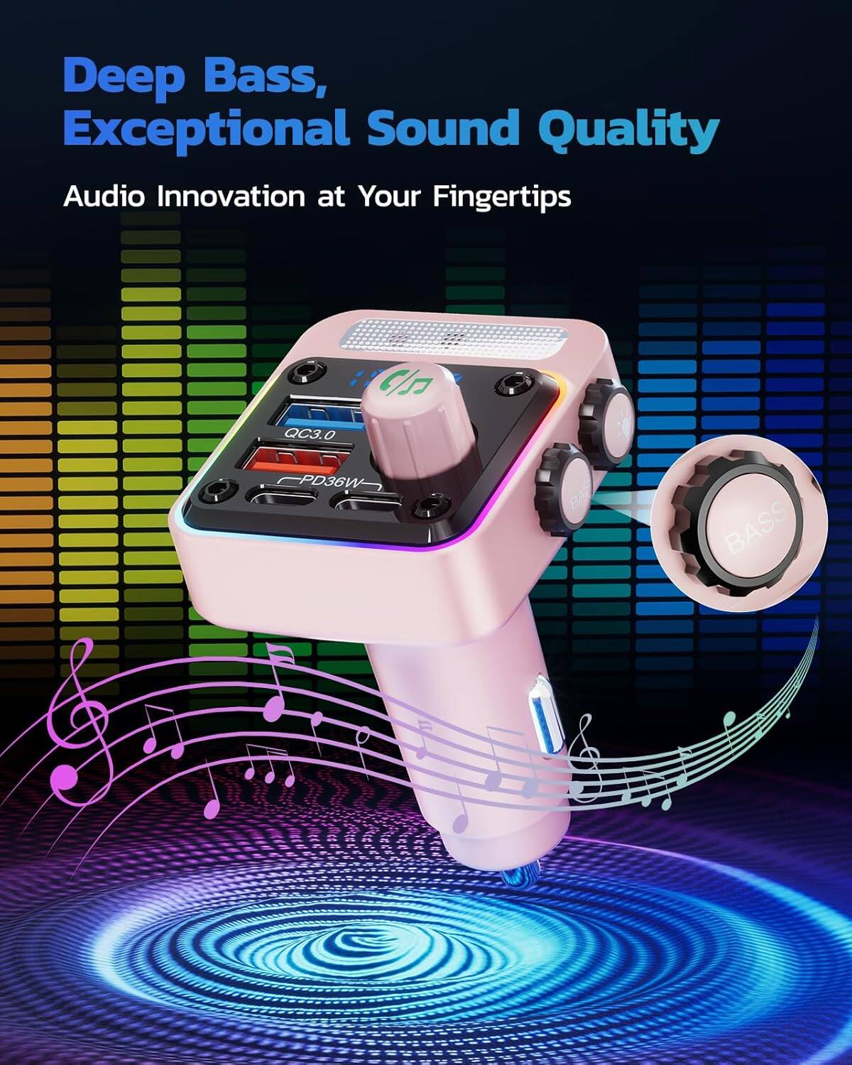 Deep Bass, Exceptional Sound Quality  
Audio Innovation at Your Fingertips  

QC3.0  
PD36W  
BASS