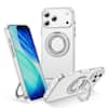Front. Alpha Digital - Full Protective iPhone 17Pro Case w/ Magnetic Rotatable Ring Stand- Soft Flex, Anti-Drop/Fingerprint -360 shockproof - CLEAR.