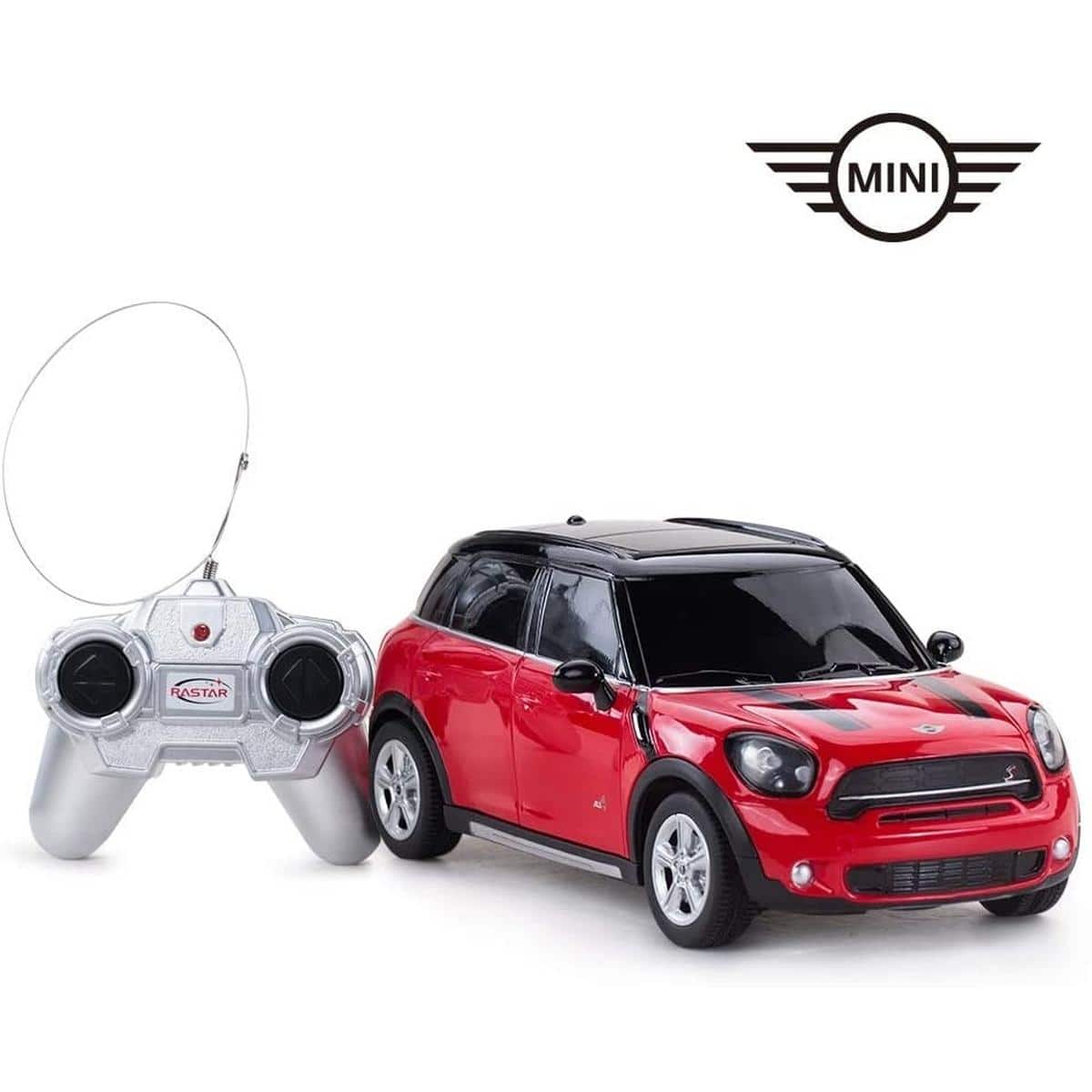 JuzToys - Remote Control Car for Boys 4-7, Mini Cooper Toy Car for Kids, 1:24 RC Car Sport Car for Boy Birthday Gift - Red