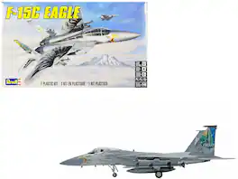 Level 4 Model Kit McDonnell Douglas F-15C Eagle Fighter Aircraft 1/48 Scale Model by Revell - Gray
