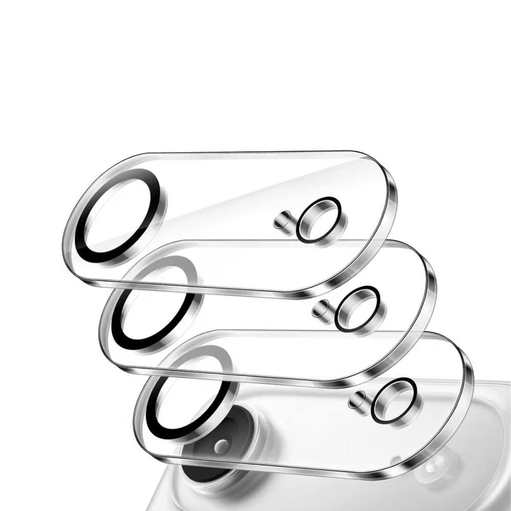 Alt View 3. Qixxronics - 3 Pack Qixxronics for iPhone Air Camera Lens Protector Clear Tempered Glass Lens Cover Film - Clear.