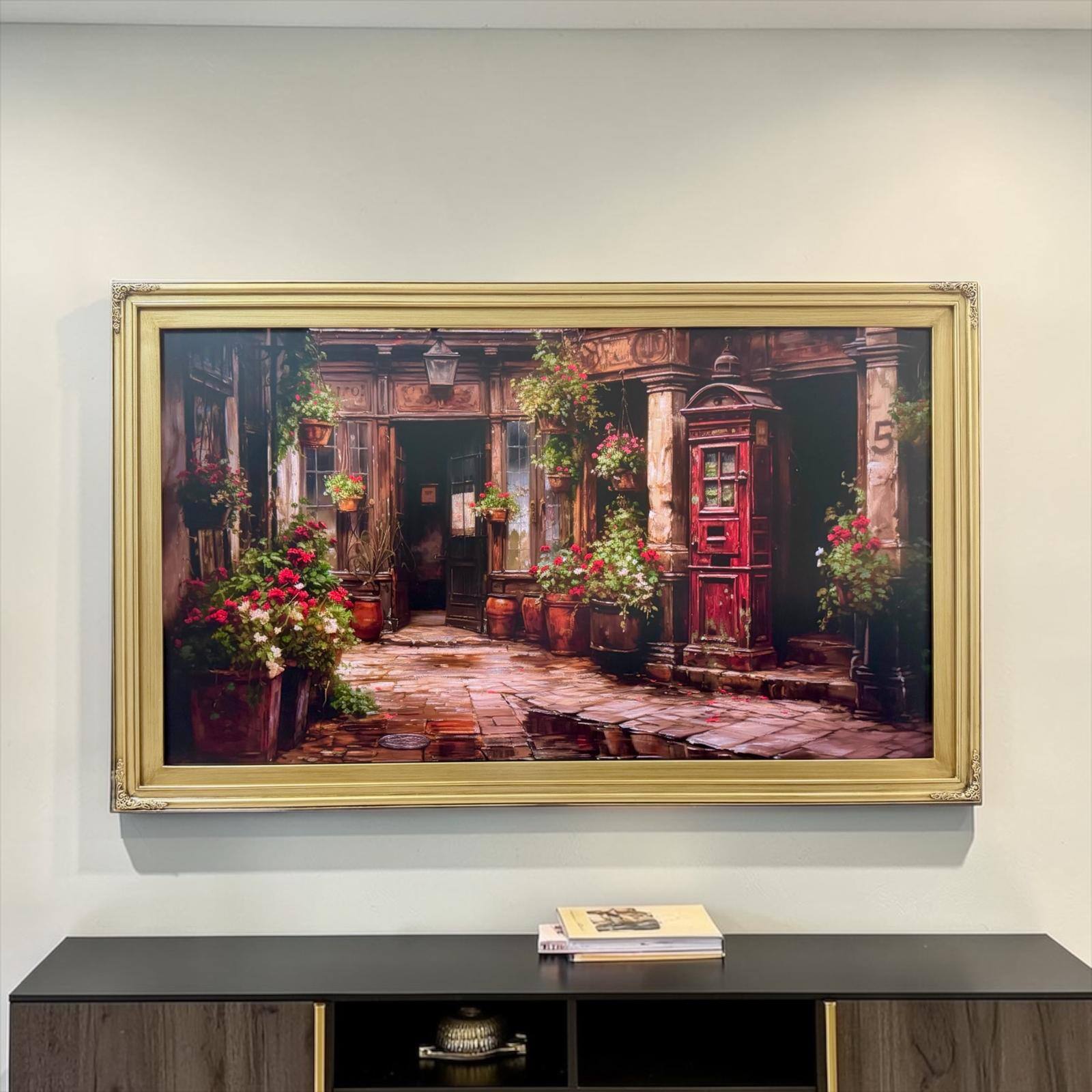 LAREDO FRAME FACTORY 65 inch Hisense Canvas TV Ornate frame