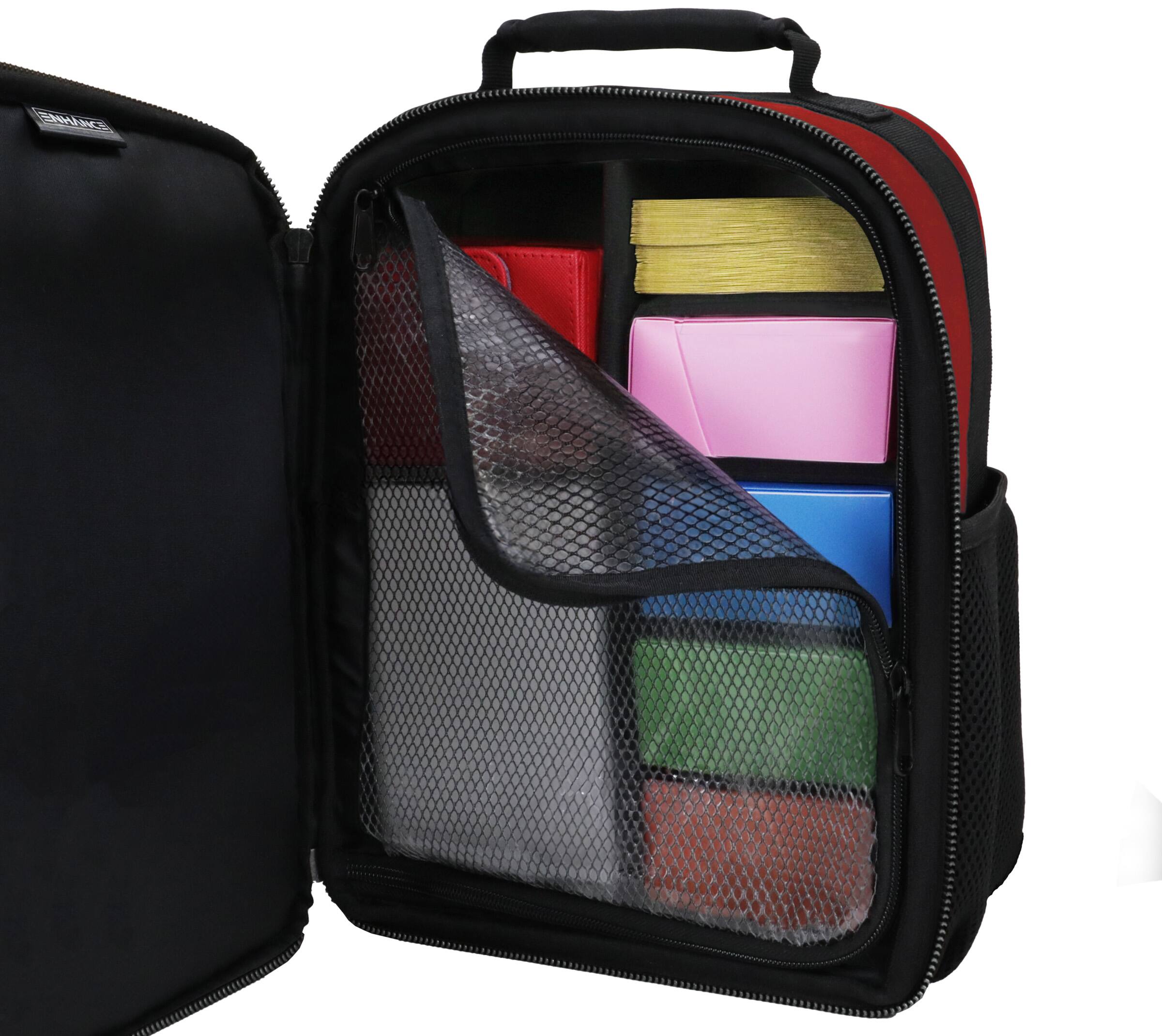Alt View 4. ENHANCE - ENHANCE Collector's Edition Small MTG Backpack for Deck Boxes (Dragon Red) - Dragon Red.