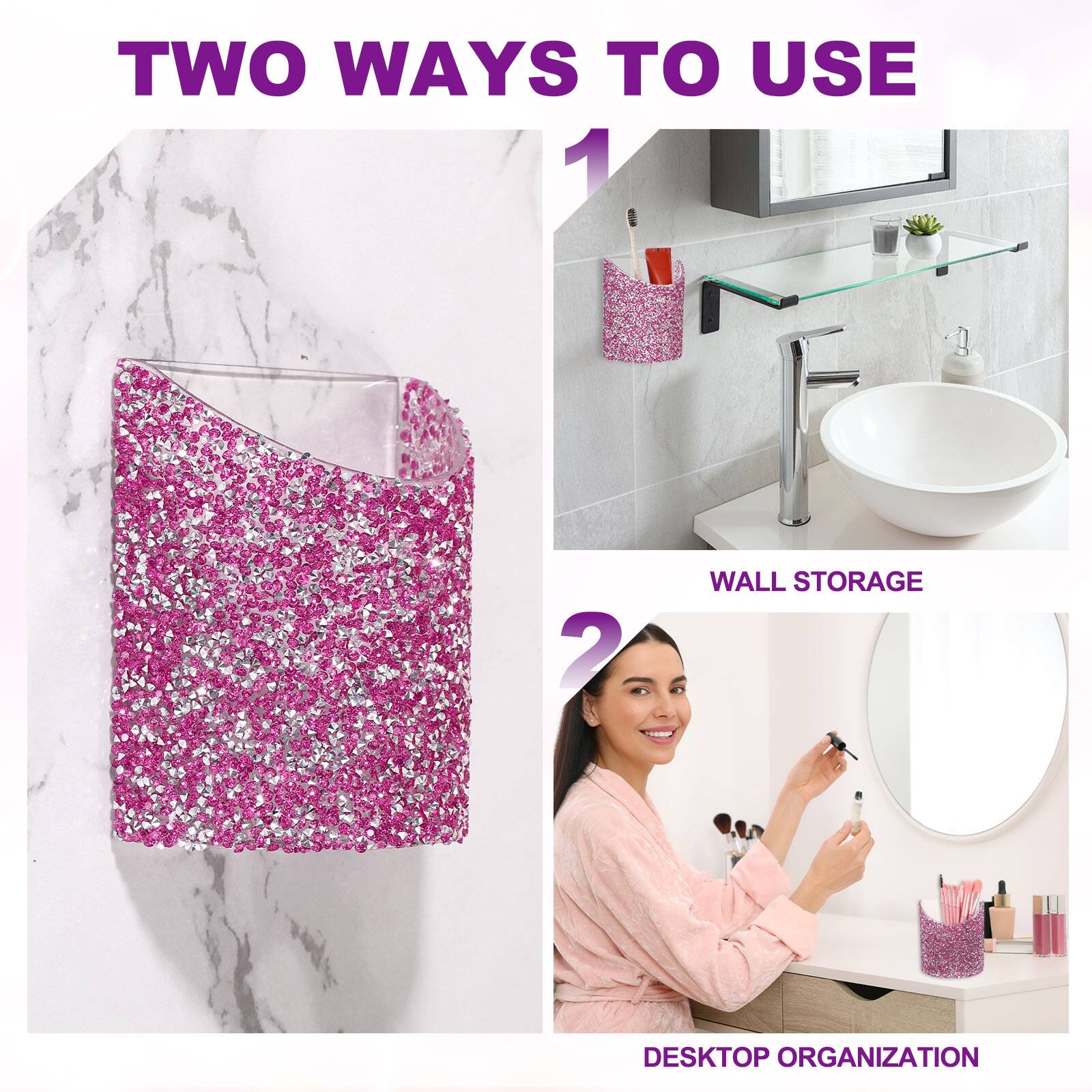 TWO WAYS TO USE

1. WALL STORAGE
2. DESKTOP ORGANIZATION