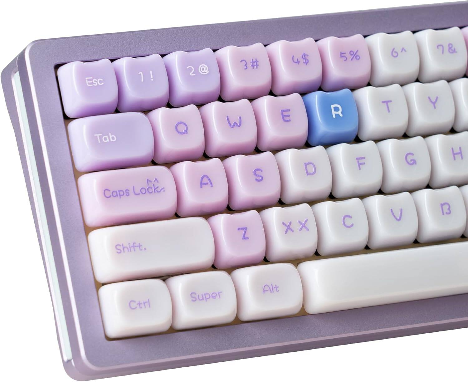 Womier Jelly Jade Keycaps, Translucent Cute Ragdoll Cat Mao
