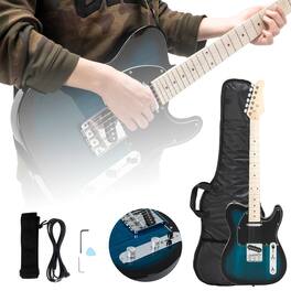 Winado - 39" GTL Electric Guitar for Music Lover, SS Pickups Maple Fingerboard with Accessories Pack Guitar Bag