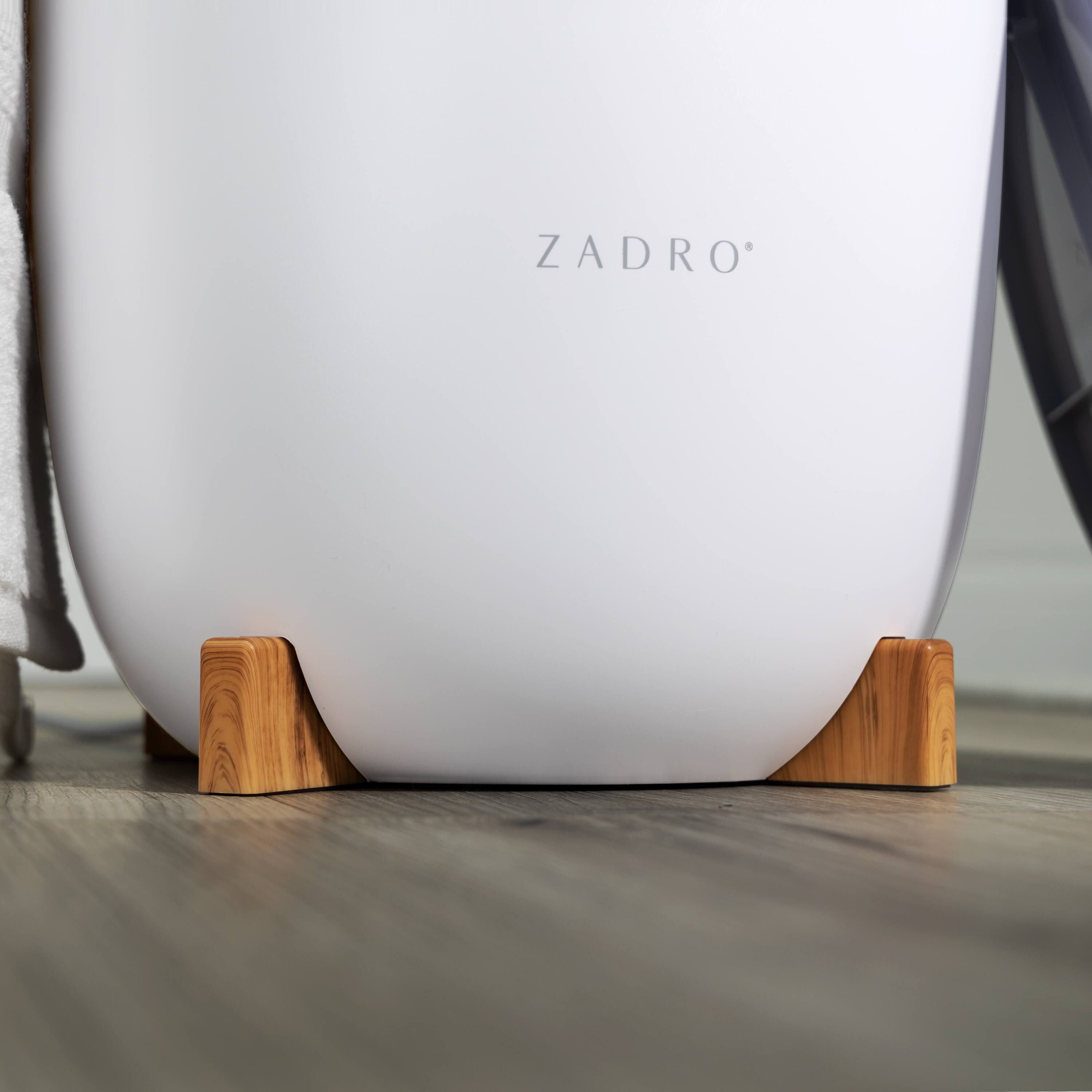 Angle. Zadro - Zadro 20-Liter Bucket Towel Warmer - Bamboo/White.