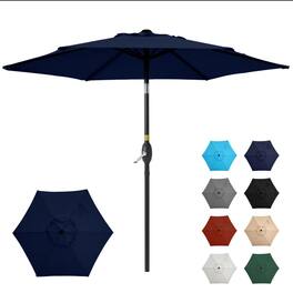Mondawe - 7.5 Feet Market Umbrella with Crank Lift & Tilt - Navy Blue
