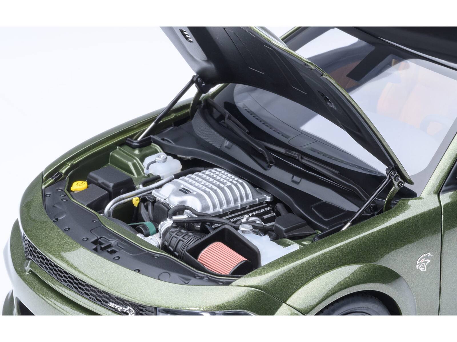 Alt View 2. Autoart - Dodge Charger SRT Hellcat Redeye F8 Green Metallic with Matt Black Top 1/18 Car Model by Autoart.