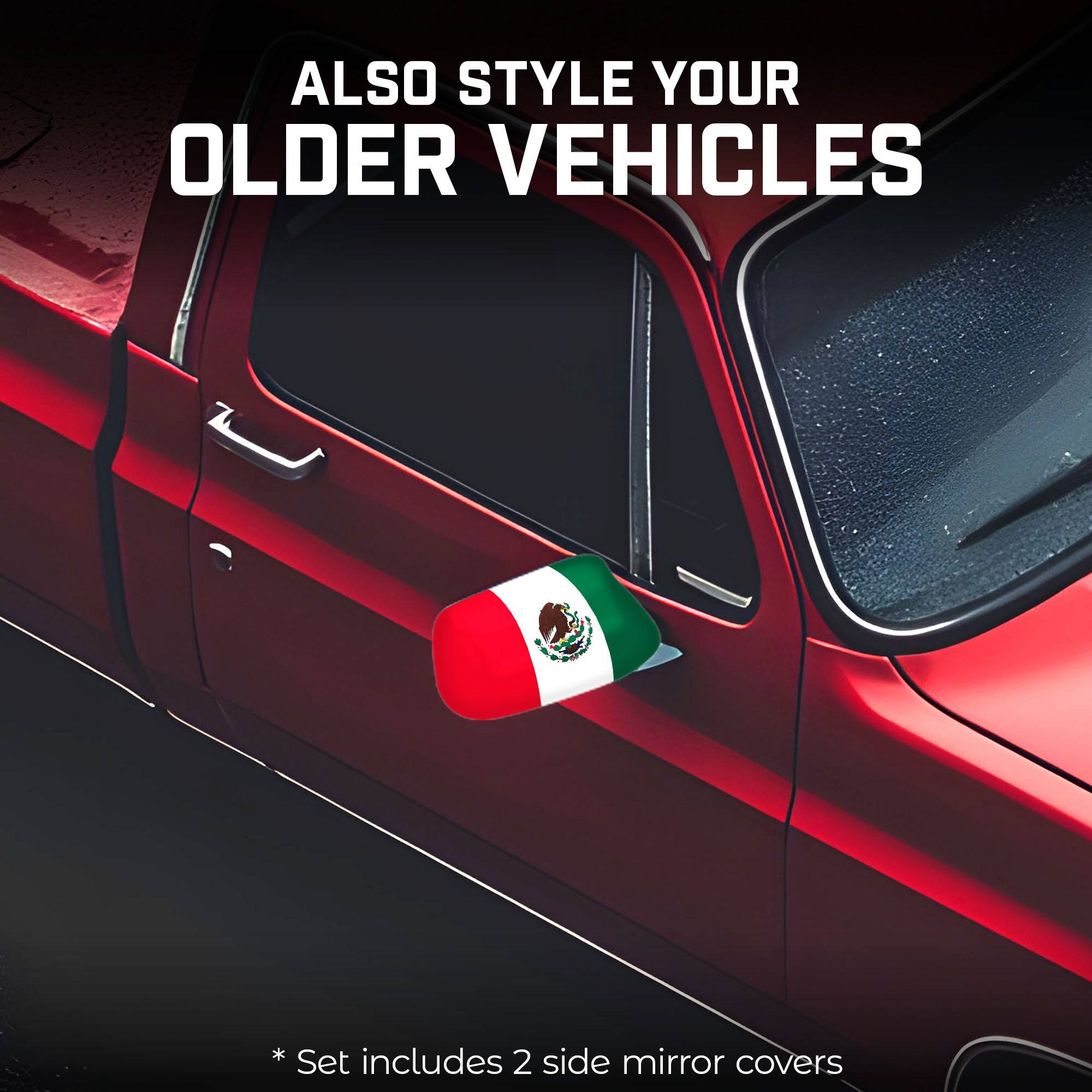 ALSO STYLE YOUR OLDER VEHICLES

* Set includes 2 side mirror covers