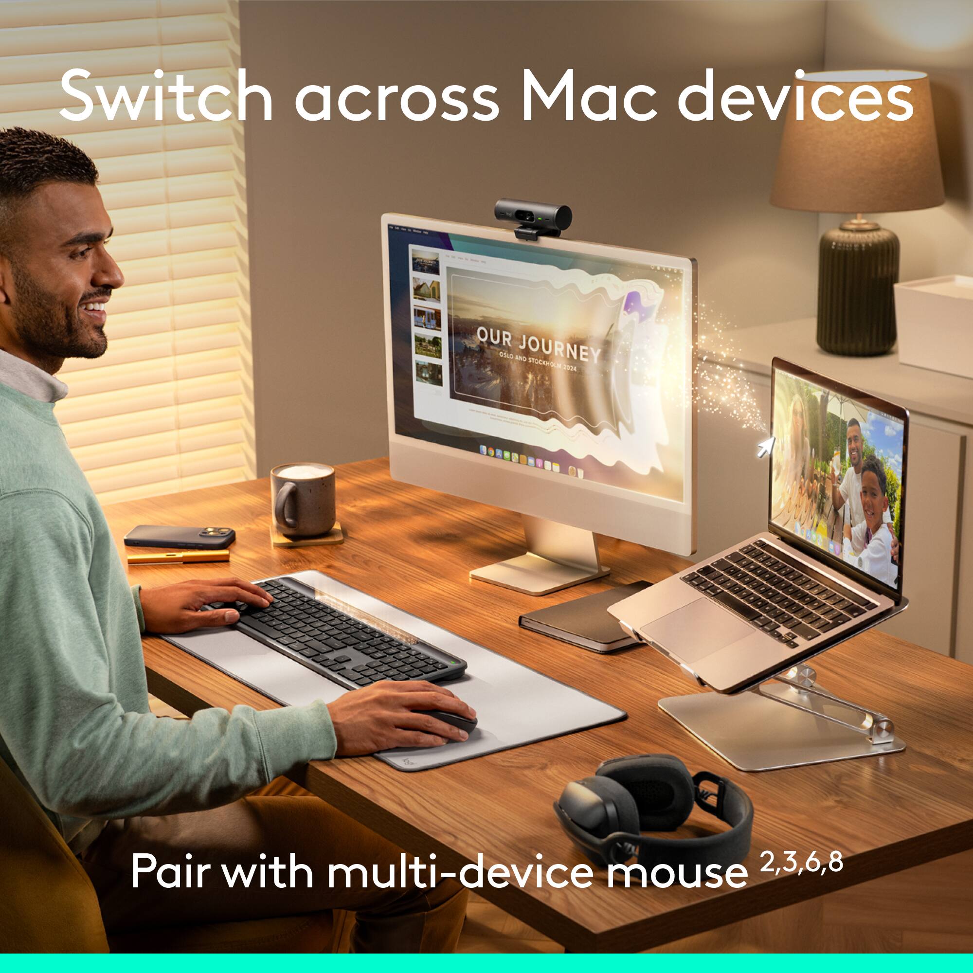 Switch across Mac devices, OUR JOURNEY, Pair with multi-device mouse 2,3,6,8