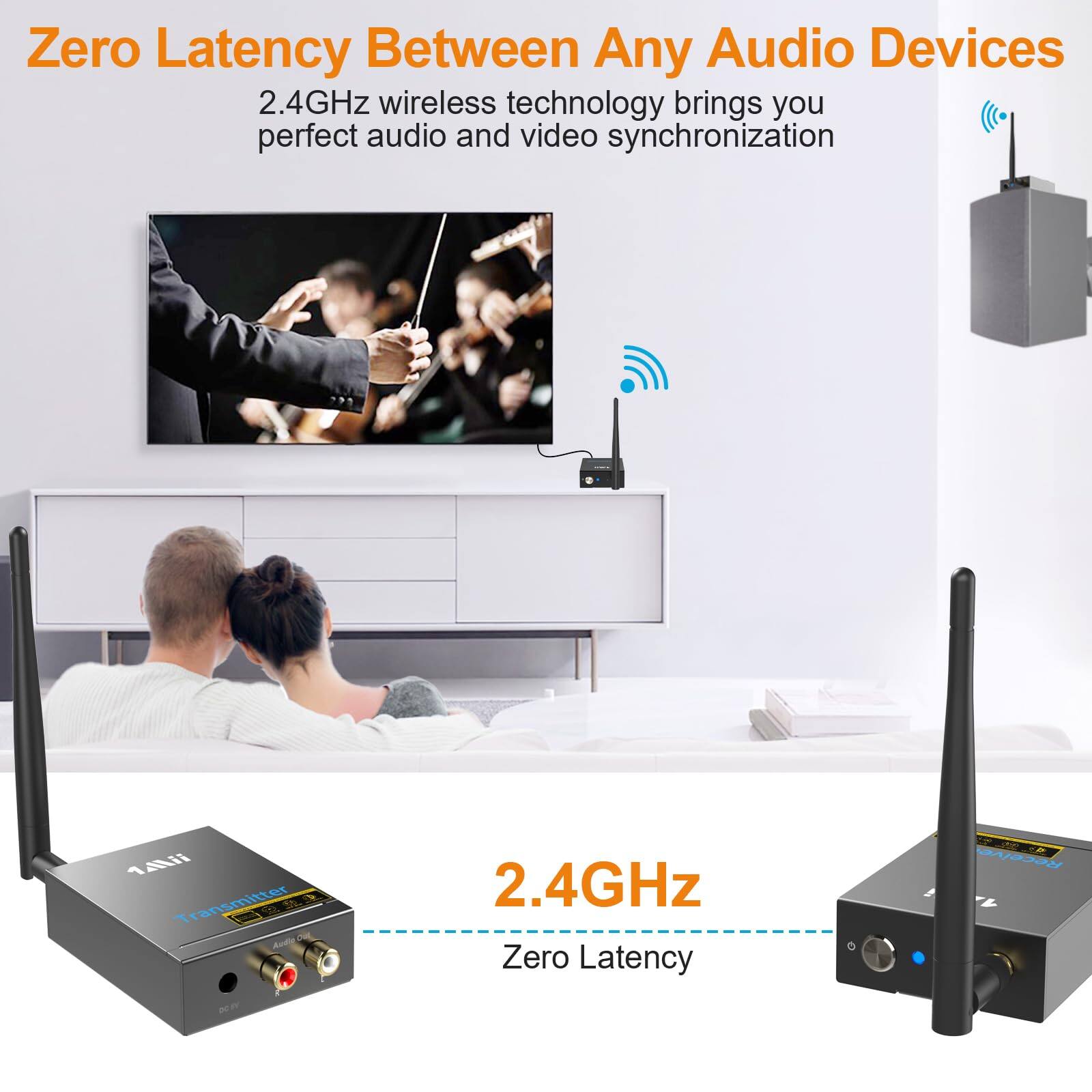 Zero Latency Between Any Audio Devices

2.4GHz wireless technology brings you perfect audio and video synchronization

2.4GHz
Zero Latency