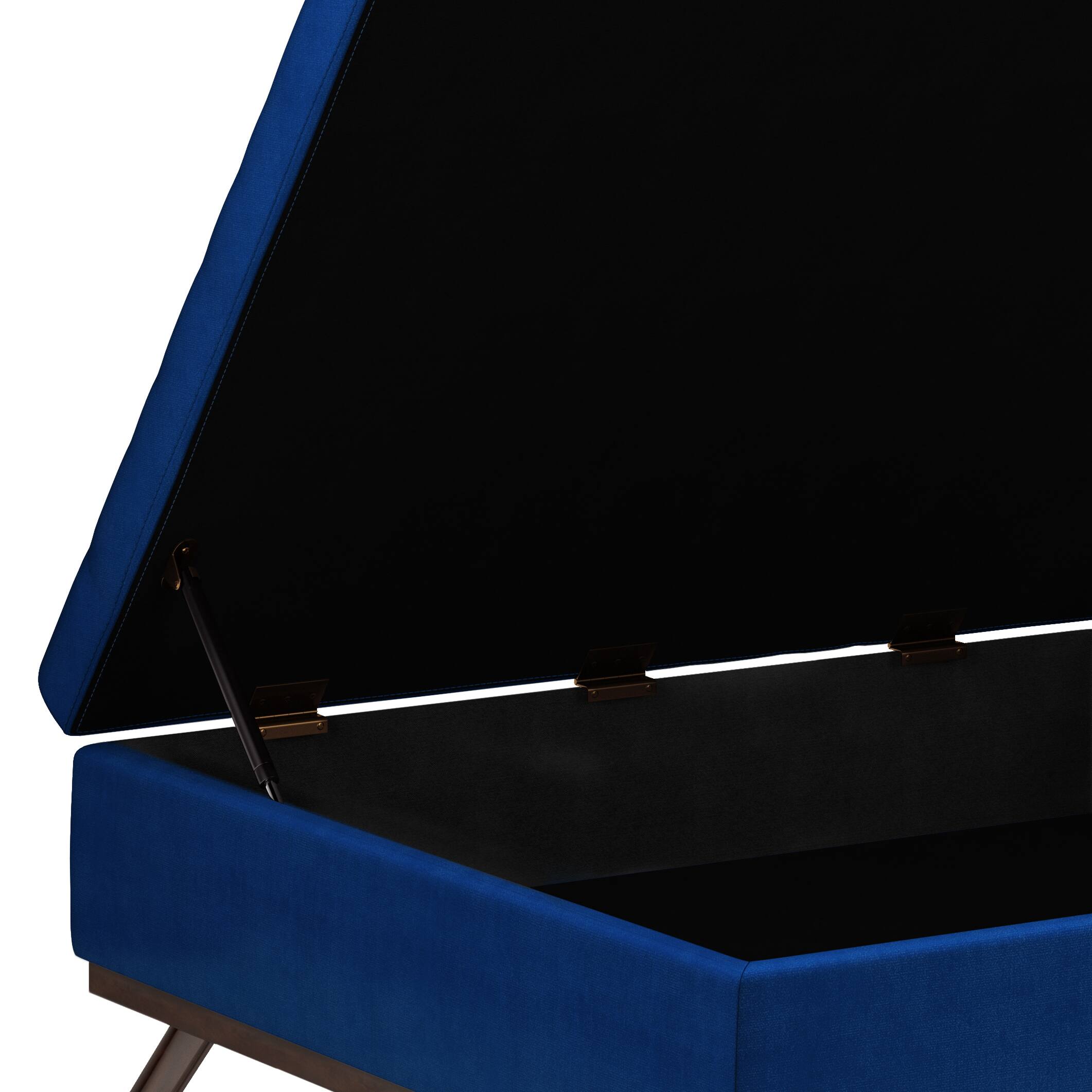 Alt View 14. Simpli Home - Owen Square Coffee Table Storage Ottoman - Blue.