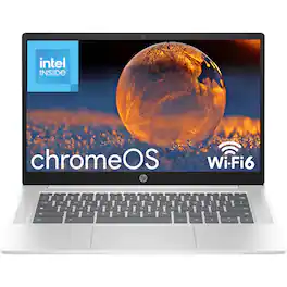 HP - 14" Chromebook - Intel N200 - 4GB Memory -128GB UFS - ChromeOS - Glacier Silver
