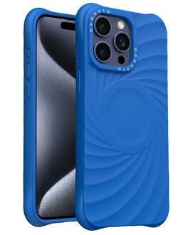 Ornarto - Vortuxe for Liquid Silicone iPhone 15 Pro Max Case 6.7", Drop Protection, Compatible with MagSafe - Azure