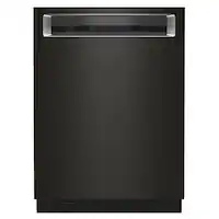 KitchenAid - 24" Top Control Built-In Stainless Steel Tub Dishwasher with 3rd Rack, 360 Max Jets, 44 dBA - Black Stainless Steel - Front_Zoom