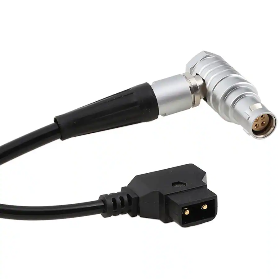 Angle Connection Design CAMVATE Coiled D Tap to Right Angle 4 Pin Power Cable for Canon C200 ...