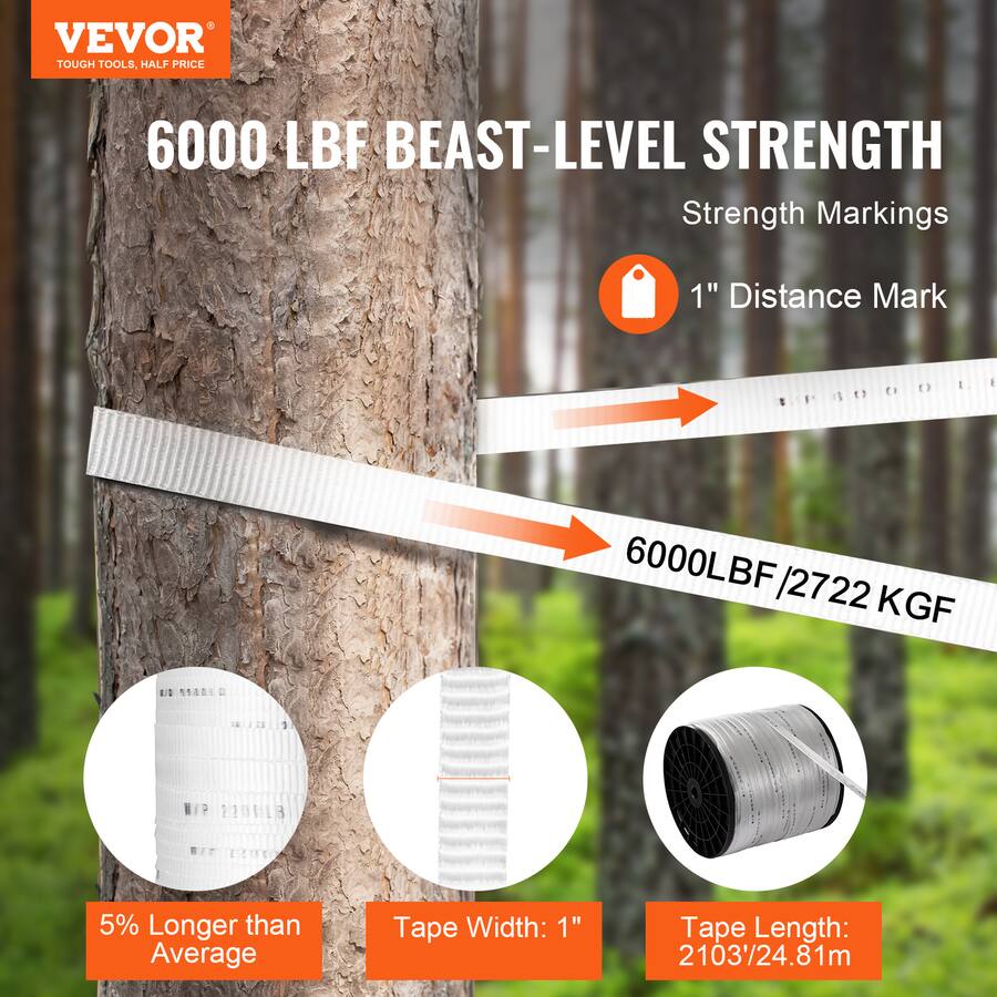 Strength Marking VEVOR Polyester Pull Tape, 1