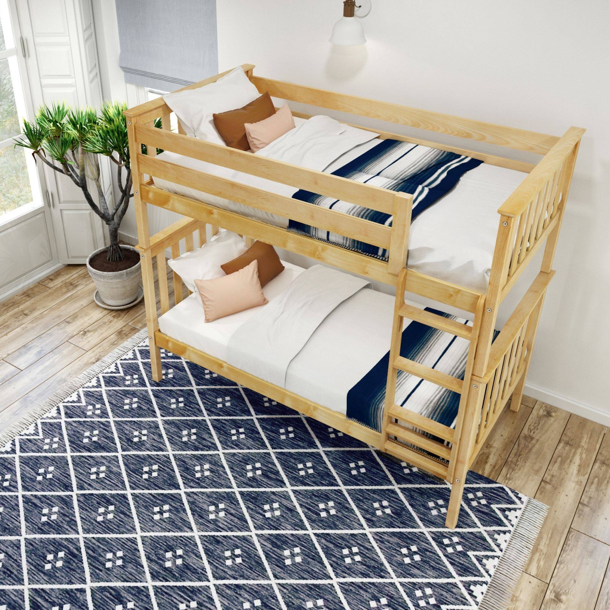 Alt View 5. Plank+Beam - Classic Twin over Twin Bunk Bed, Natural - Natural.