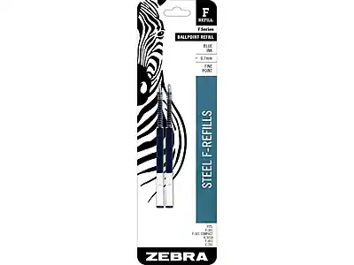 F AL
T Series BALLPOINT BETILL
BLUE ax Una FNI roaz
F-REFILLS STEEL
FX
ZEBRA