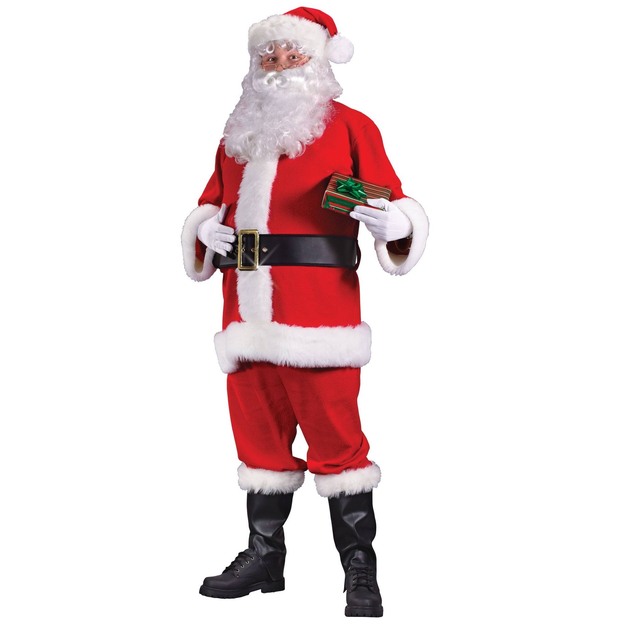 Alt View 1. Fun World - Red and White Regency Santa Claus Christmas Costume Suit - Large - Red.