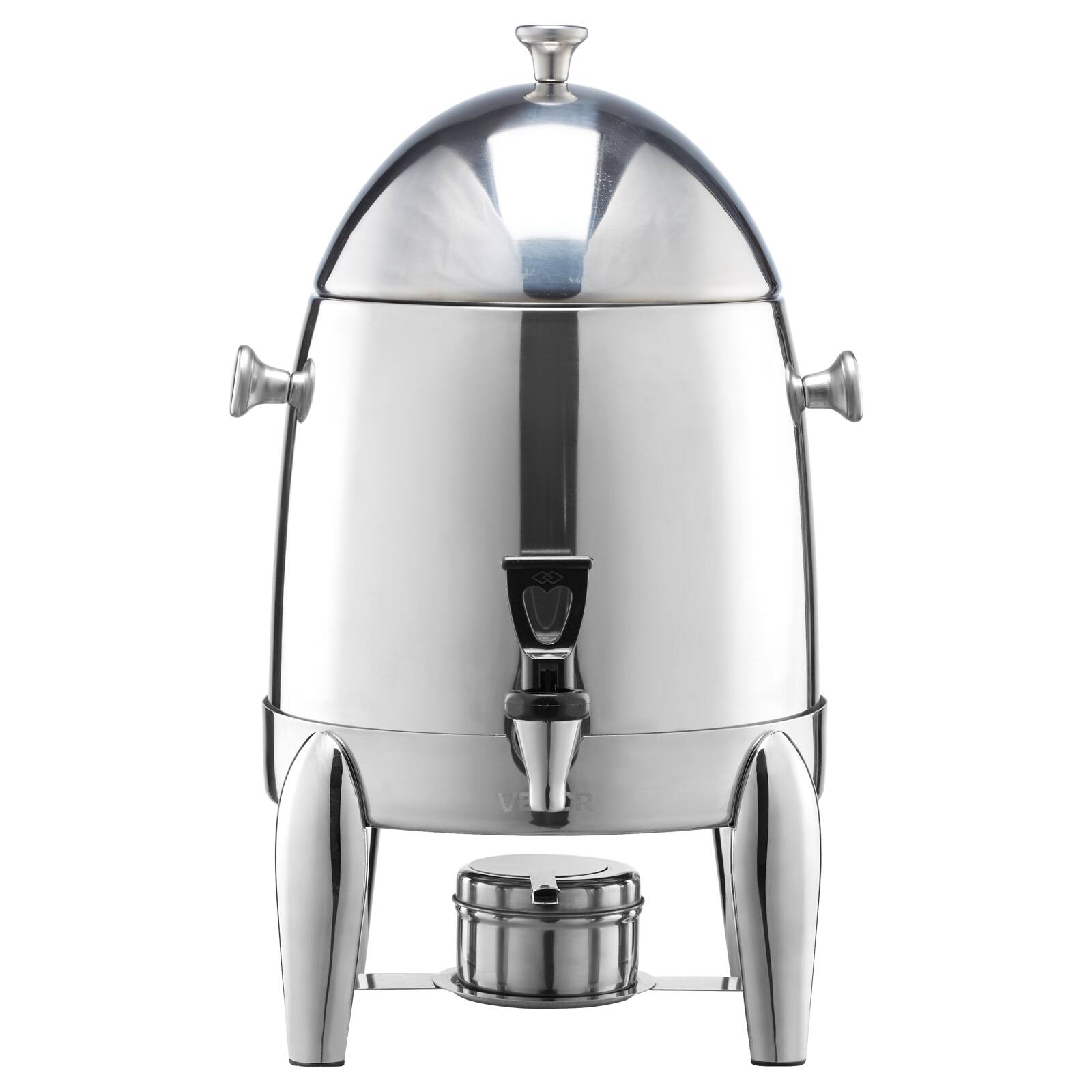Alt View 5. VEVOR - Stainless Steel Beverage Dispenser, 2.7 Gallon Drink Dispenser with Alcohol Burner, Hot & Cold Drink Dispensers - Silver.