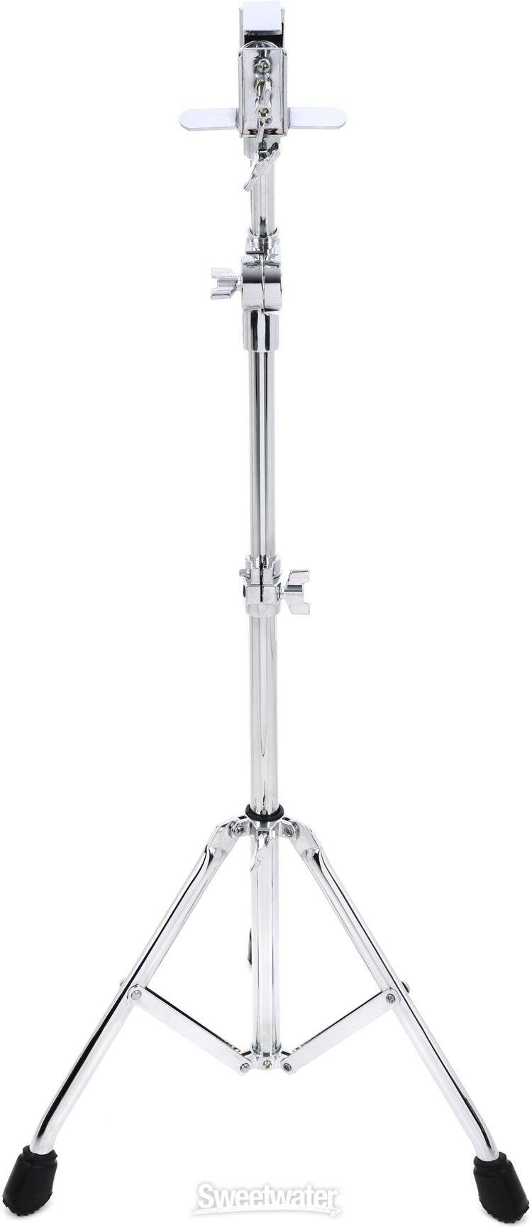 Angle. Gibraltar Hardware - Medium Weight Bongo Stand with Elliptical Legs, Adjustable Mounting Clip and Stable Tripod Design.
