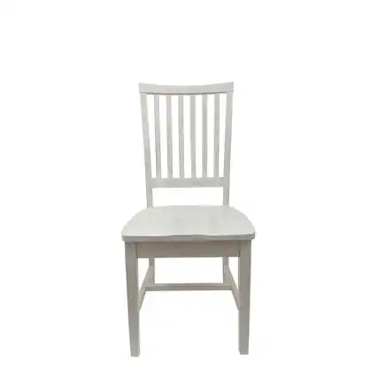 Front. Carolina Chair & Table - Hudson Dining Chair - Whitewash - White.