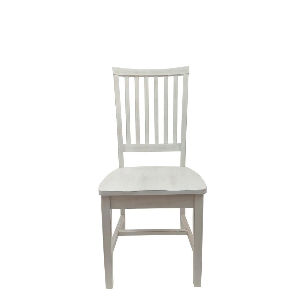 Front. Carolina Chair & Table - Hudson Dining Chair - Whitewash - White.