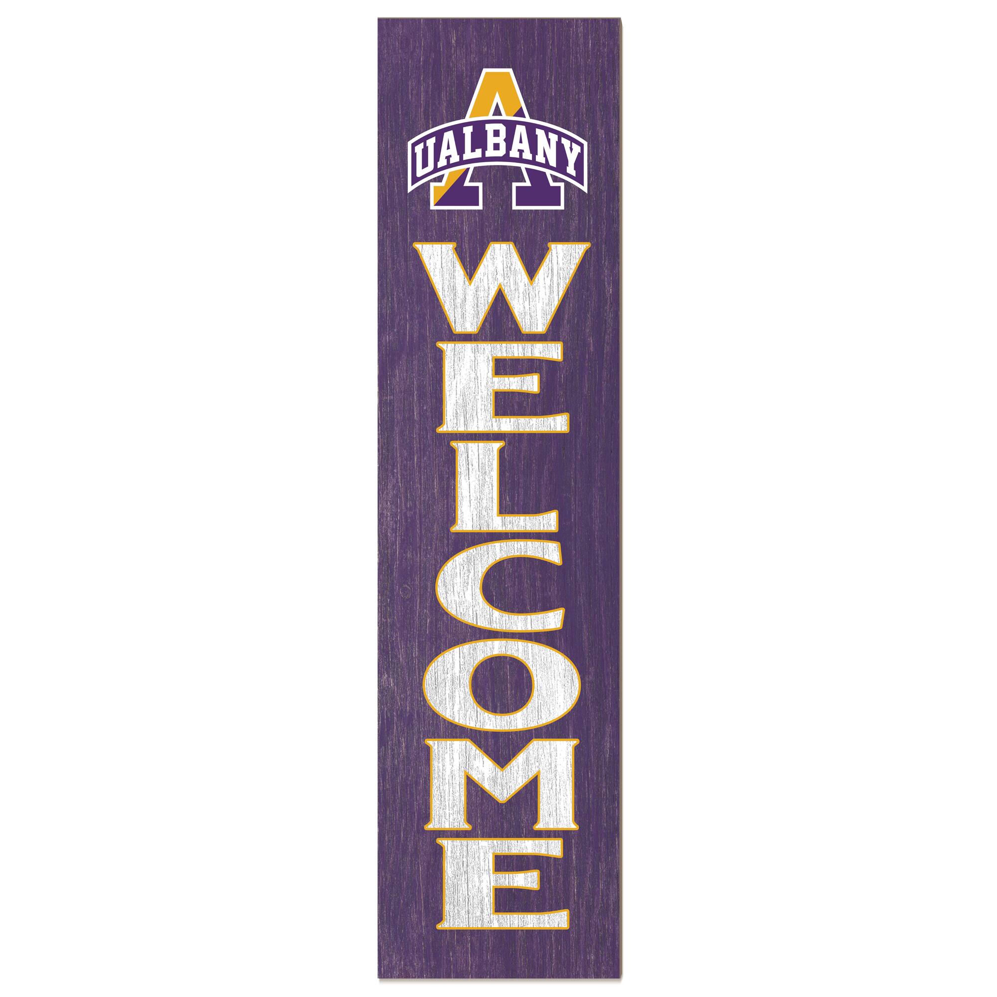 UAlbany Great Danes 12'' x 48'' Welcome Outdoor Leaner