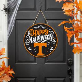 Evergreen Enterprises - Tennessee Volunteers 18" Happy Halloween Wooden Round Door Sign - Multicolor