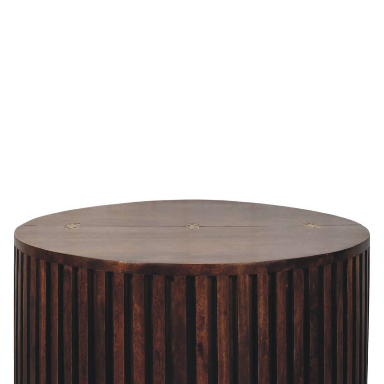 Left. Artisan Furniture - Artisan Furniture Solid Wood Orion Slatted Coffee Table - Brown.