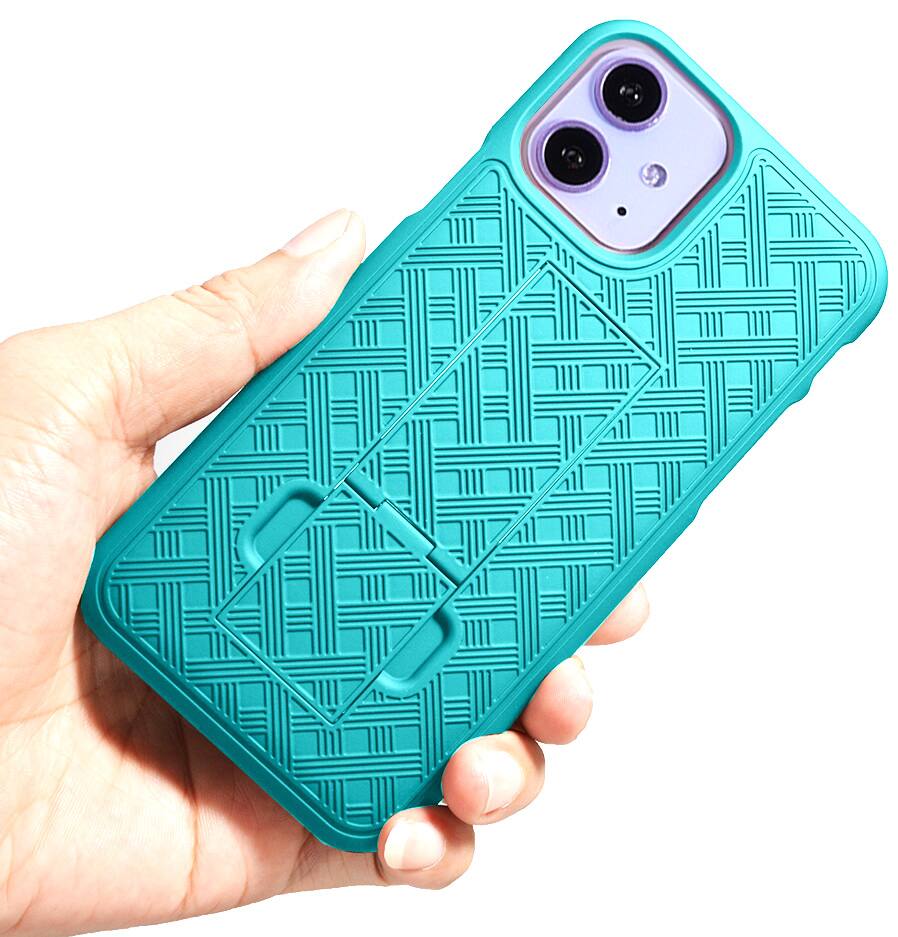 Alt View 5. Nakedcellphone - Slim Case for iPhone 11 (with Kickstand) - Mint.