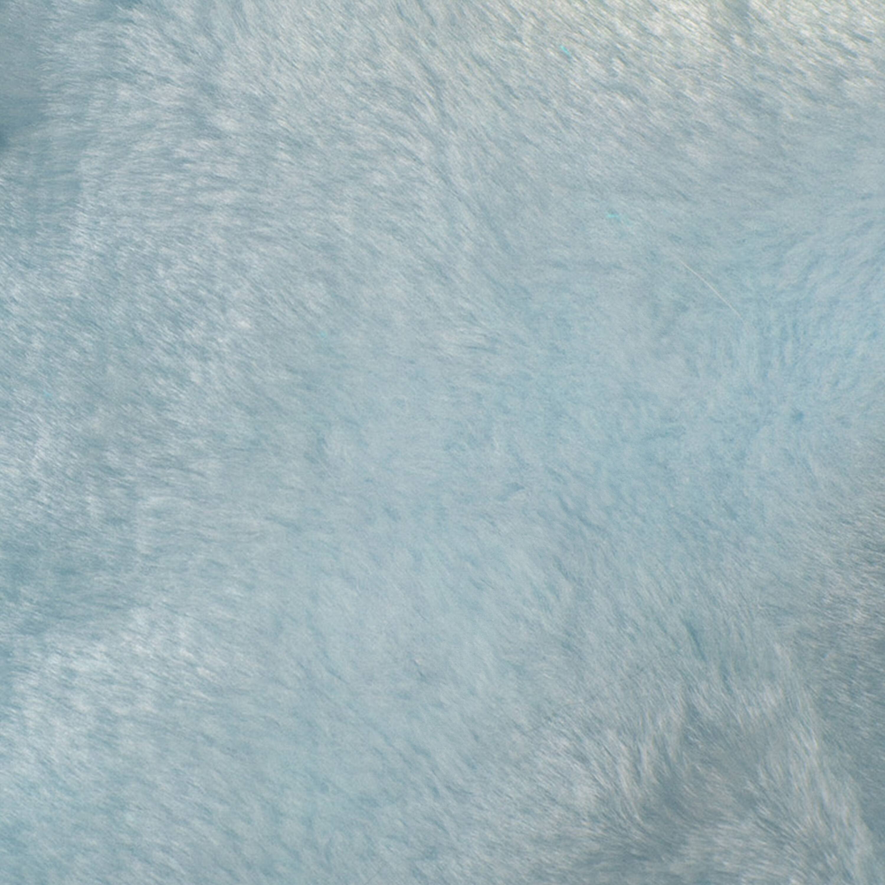 Alt View 8. Emma + Oliver - Small Bean Bag Chair for Kids and Teens - Teal Furry.