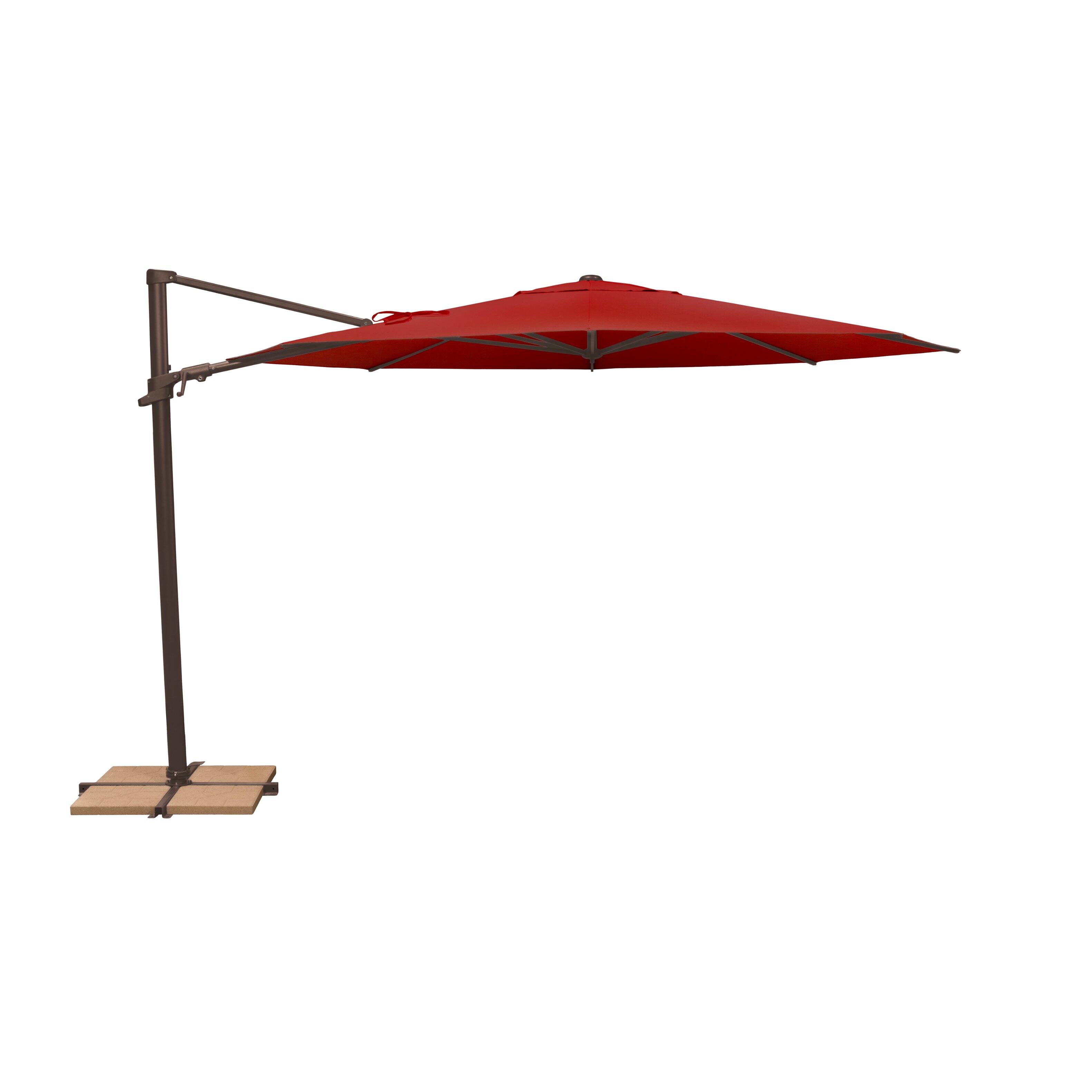 Mondawe - 11' Octagon Cantilever Patio Umbrella Bronze Frame - Really Red