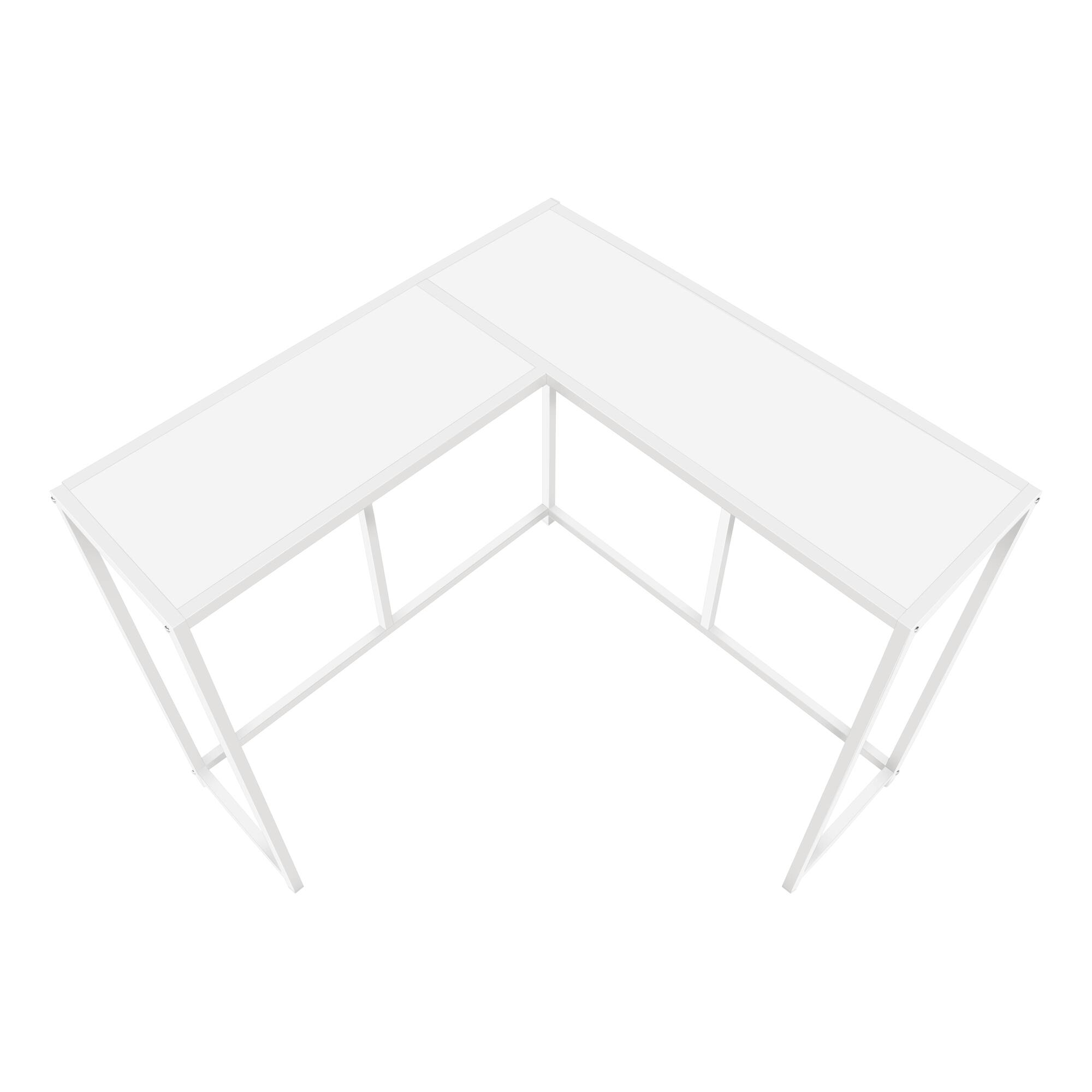 Alt View 4. TinyHomie - Accent Table Console Entryway Narrow Corner Living Room Bedroom White Laminate White Metal Contemporary Modern - White.