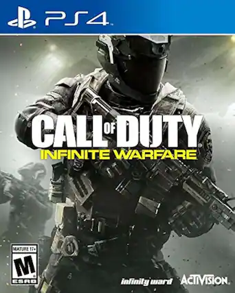 PS4
CALL OF DUTY
INFINITE WARFARE
MATURE 17+
ESRB
infinity ward
ACTIVISION - M (Mature 17+)